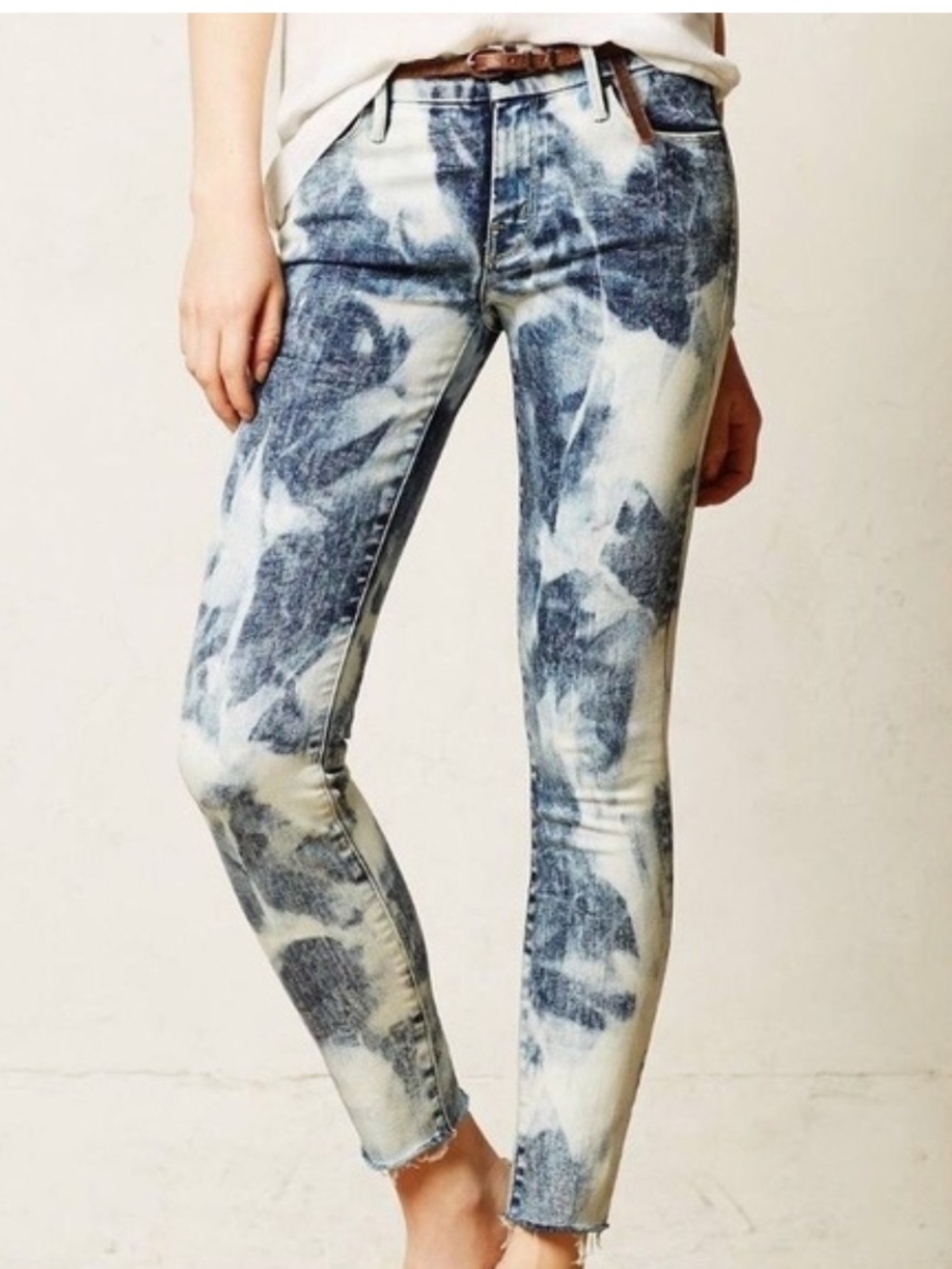 MOTHER “Looker Ankle Fray Dog Gone It” Denim Jeans size 31